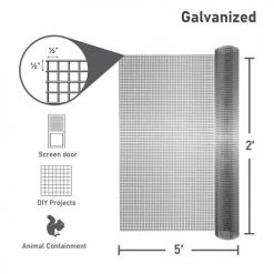 Yardworks 1/2" X 2' X 5' Galvanized Hardware Cloth -Yardworks shop 17131511copy