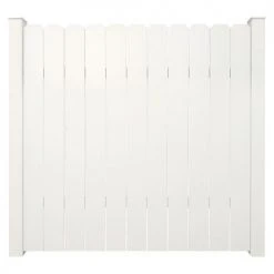 Yardworks® Belmont 6 X 6 White Dog Ear Vinyl Fence Panel
