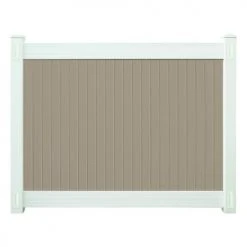 Yardworks® Richmond 6 X 8 Two-Toned Tan Privacy Vinyl Fence Panel