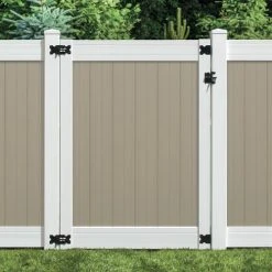 Yardworks® Richmond 6 X 4 Two-Toned Tan Vinyl Gate