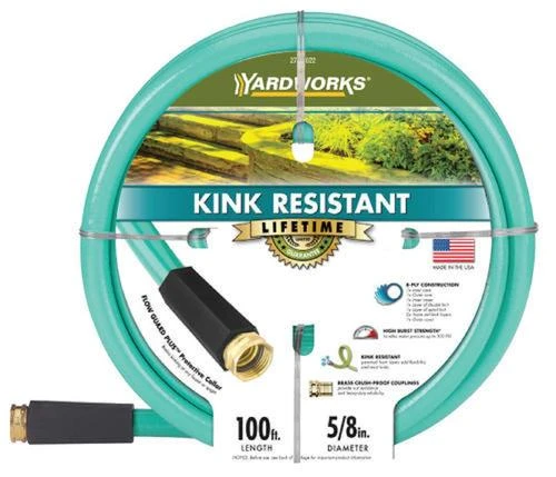 Yardworks® 5/8" X 100' Kink-Resistant Vinyl Garden Hose 1 Yardworks® 5/8" X 100' Kink-Resistant Vinyl Garden Hose