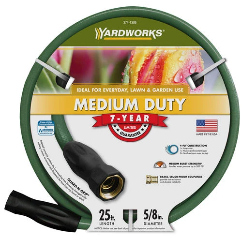 Yardworks® 5/8" X 25' Medium-Duty Vinyl Garden Hose 1 Yardworks® 5/8" X 25' Medium-Duty Vinyl Garden Hose