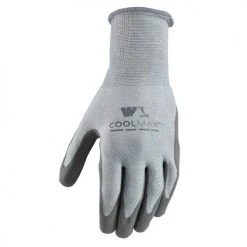 Wells Lamont® Men's Grey Medium COOLMAX Coated Work Gloves