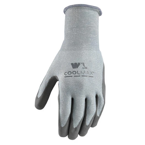 Wells Lamont® Men's Grey Medium COOLMAX Coated Work Gloves -Yardworks shop 499