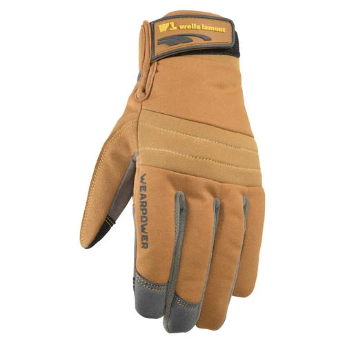 Wells Lamont® Men's Brown Large WearPower Adjustable Work Gloves -Yardworks shop 7743