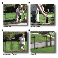 Yardworks 30 X 36 Teton Steel Fence Panel -Yardworks shop 854304S 1711236Install