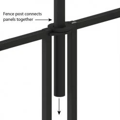 Yardworks 30 X 36 Teton Steel Fence Panel -Yardworks shop 854304S 1711236featureC