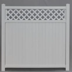 Yardworks® Belmont 6 X 6 White Lattice Top Vinyl Fence Panel